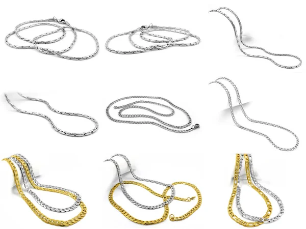 Łańcucha biżuterię - ze stali nierdzewnej — Zdjęcie stockowe