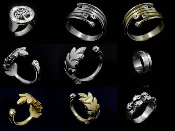 Pierścień Biżuteria - ze stali nierdzewnej — Zdjęcie stockowe