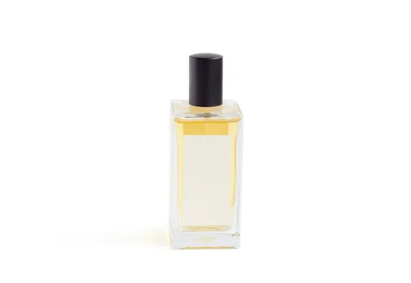 Butelka Esencji Perfum Wyizolowana Białym Tle Minimalny Styl Perfumeryjny Szablon — Zdjęcie stockowe