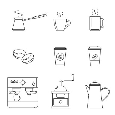 kahve çizgi simgeler