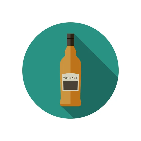 Icono de whisky en estilo plano — Vector de stock