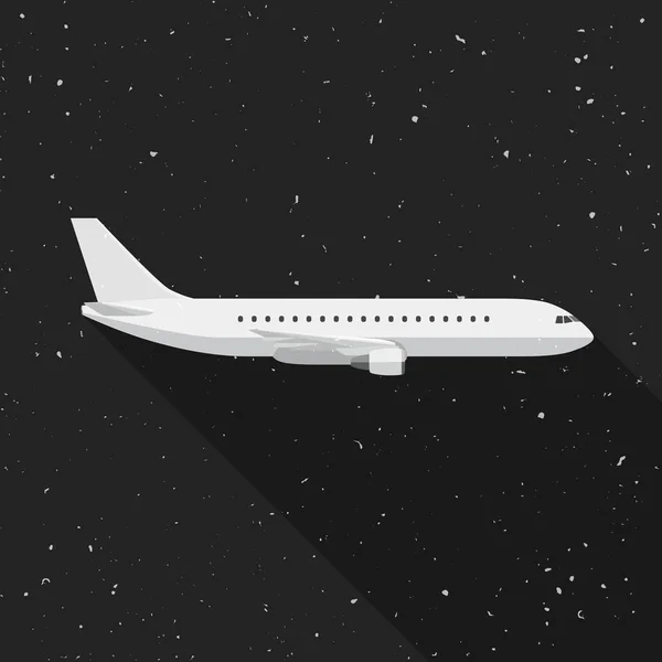 Avion sur fond noir — Image vectorielle