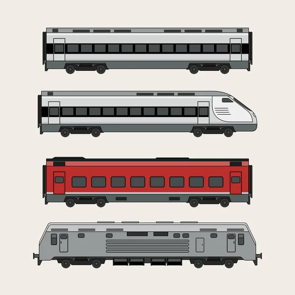 Comboios e locomotivas —  Vetores de Stock