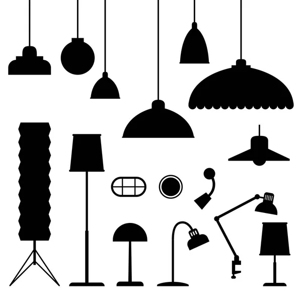 Home light silhouettes. — Stock Vector