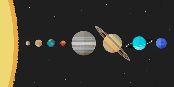 Ilustrație sistem solar — Vector de stoc