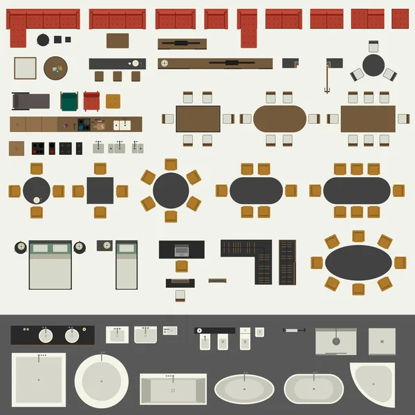 家具的符号集 — 图库矢量图片