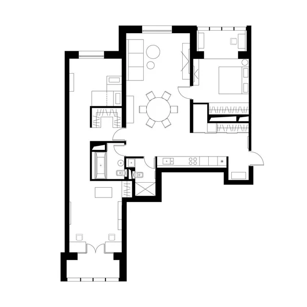 Architekturvektorplan — Stockvektor