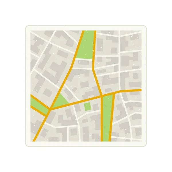 Mappa della città illustrazione — Vettoriale Stock