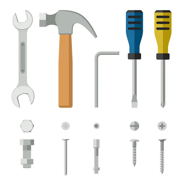Construction tools and fixing. — Stock Vector