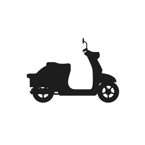 Scooter silueta negra — Vector de stock