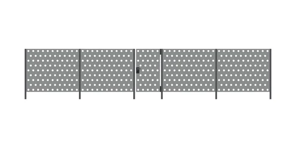 Metalen geperforeerde hek — Stockvector