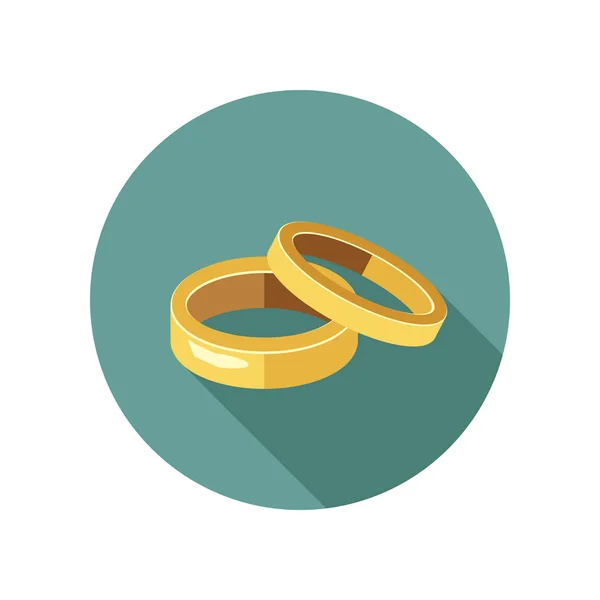Weddings gold rings — Stock Vector