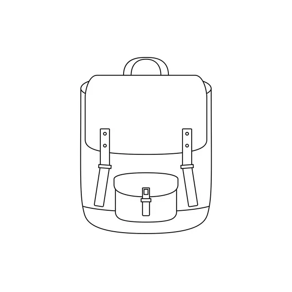 Ligne de sac d'école dessin — Image vectorielle