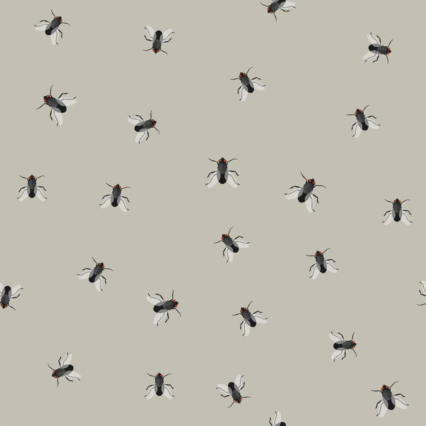 Бесшовный рисунок с мухами
