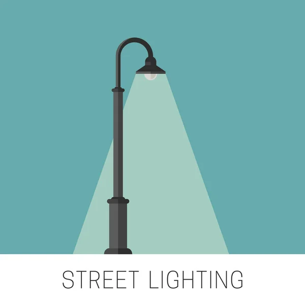 Street lighting banner — Stock Vector
