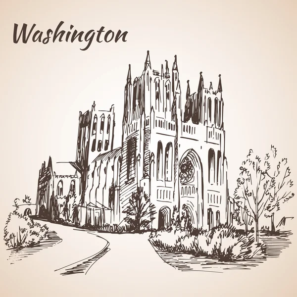 Washington National cathedral - Usa — Stockvector