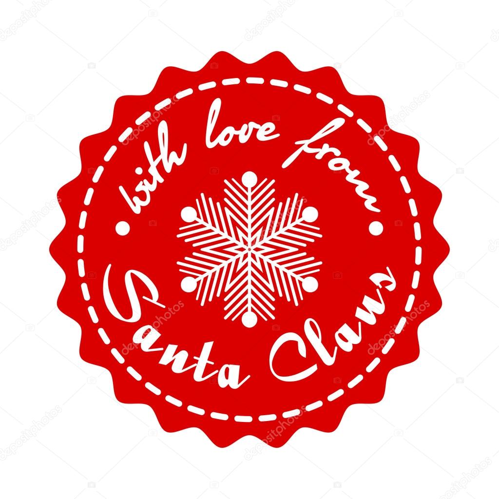 With love from Santa Claus - card