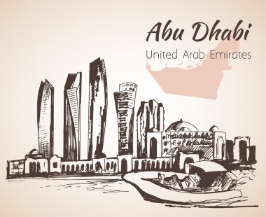 Abu Dabi cityscape kroki - Birleşik Arap Emirlikleri