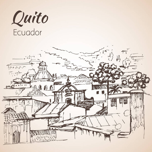 Ручной рисунок Кито. Эквадор
. 