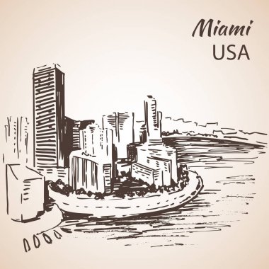 Miami şehir liman kroki. 