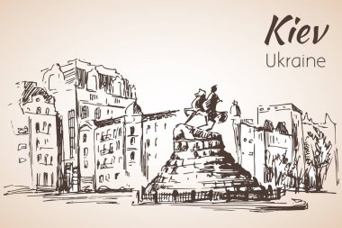 Anıt Bogdan Khmelnickiy. 