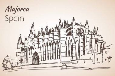 Palma Cathedral Le Seu. Sketch