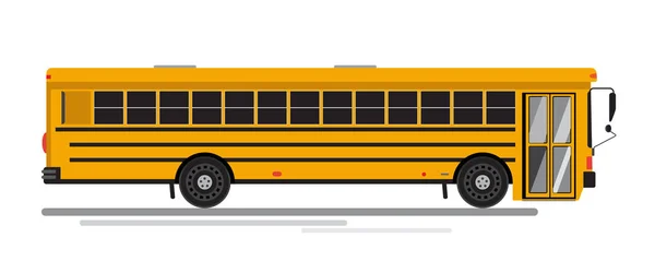Izolované ploché barevné školní autobus. — Stockový vektor