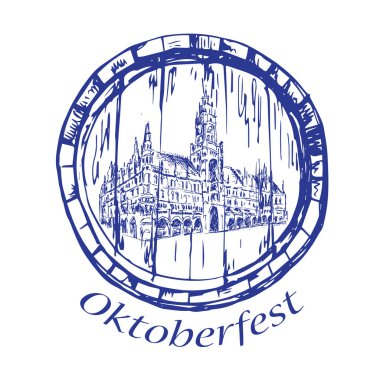 Munchen Neues Rathaus - varil, mikrop içinde yeni Rathaus görünümünü