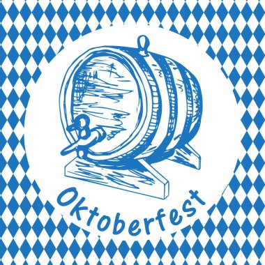 Bira - Münih Oktoberfest tatil sembolü ile namlu