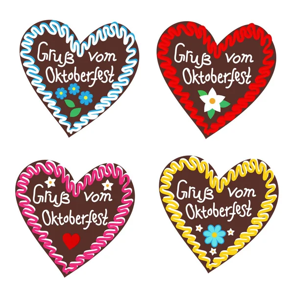 Münih'in Oktoberfest, tipik Hediyelik eşya-zencefilli kurabiye-kalp