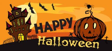 Eski yıkık izole kalede kabak gece ile. 