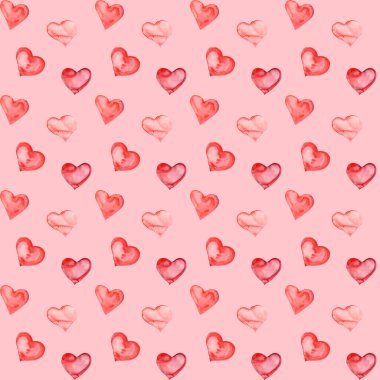 Kusursuz Sevgililer Günü suluboya deseni.