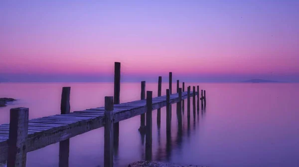 Hermoso Atardecer Sobre Mar — Foto de Stock