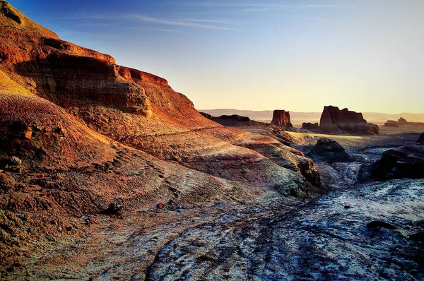 beautiful landscape of the valley of the negev desert in israel