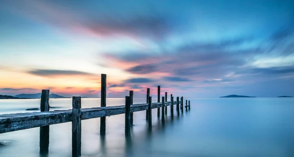 Hermoso Atardecer Sobre Mar — Foto de Stock