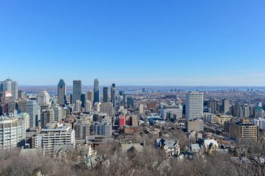 Montreal manzarası Kondiaronk Belvedere / Mont-Royal kış