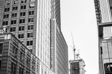 Vinç ve gökdelenler merkezinde Montreal, Kanada