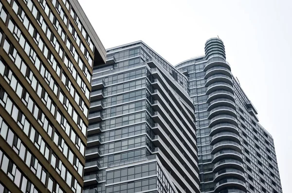 Los Altos Rascacielos Negocios Corazón Del Centro Montreal — Foto de Stock