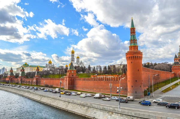 Verkeer Buurt Van Het Kremlin Moskou — Stockfoto