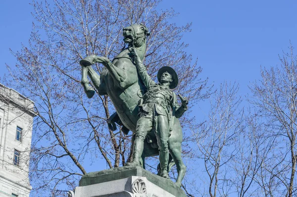 Μόντρεαλ Καναδάς Μαρτίου 2016 Ιππικό Άγαλμα Ήταν Γλυπτό Από George — Φωτογραφία Αρχείου