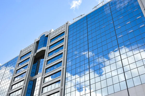 Centro Comercial Que Refleja Las Nubes Centro Montreal — Foto de Stock