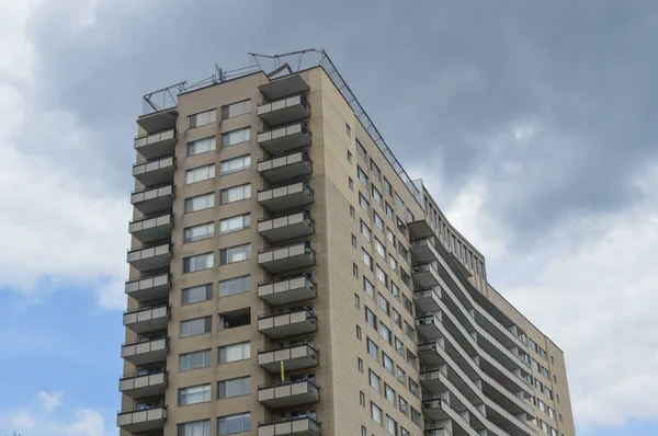 Modern Condo Buildings Huge Windows Balconies Montreal Canada — Stock Photo, Image