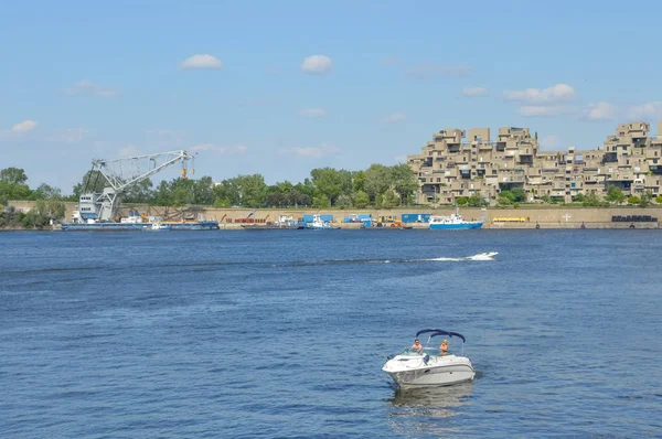 Montreal Kanada Haziran 2015 Habitat Daire Eski Liman Tekneye Insanlar — Stok fotoğraf