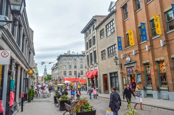 Montreal Canada Juni 2016 Populaire Paul Straat Oude Haven Mensen — Stockfoto