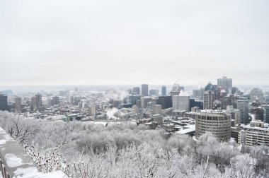 Kar, kış, Kanada Montreal manzarası
