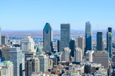 Kışın, Kanada Montreal manzarası