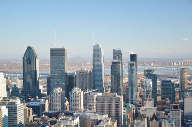 Montreal, Kanada - 4 Aralık 2016: Montreal kış manzarası