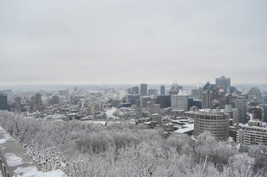 Kar, kış, Kanada Montreal manzarası