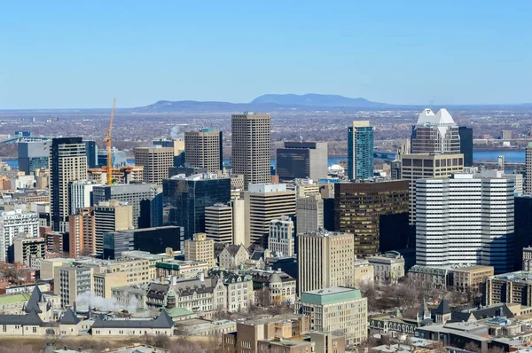 Montreal Skyline Inverno Canadá — Fotografia de Stock