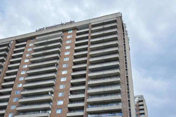 Bangunan Perumahan Dengan Balkon Pusat Kota Montreal Kanada — Stok Foto